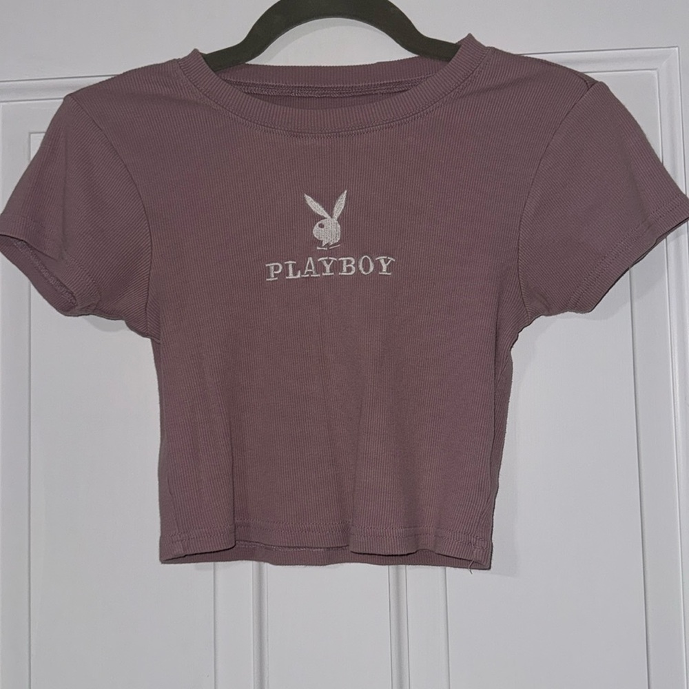 NWOT Playboy Embroidered Crop Top